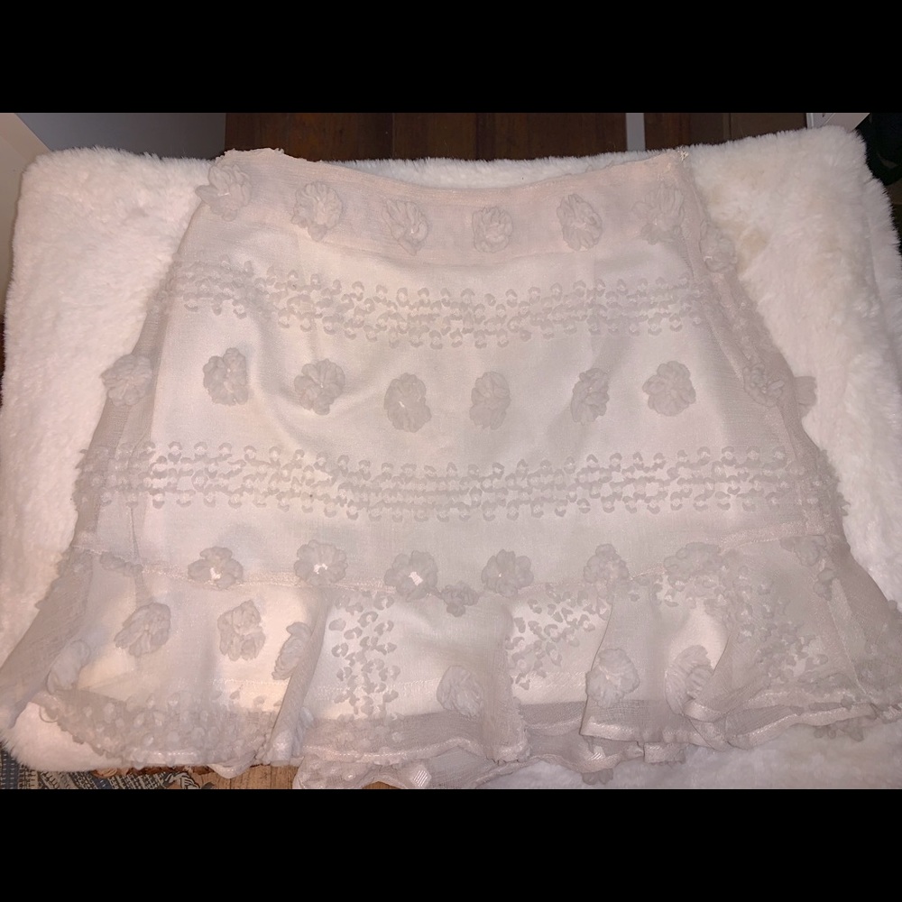 &merci off-white mini skirt